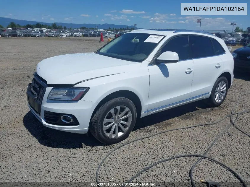 2013 Audi Q5 2.0T Premium VIN: WA1LFAFP1DA102164 Lot: 39751085