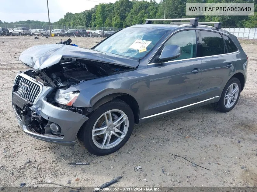 2013 Audi Q5 2.0T Premium VIN: WA1LFAFP8DA063640 Lot: 39868357