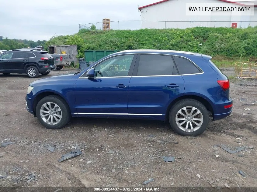 2013 Audi Q5 2.0T Premium VIN: WA1LFAFP3DA016614 Lot: 39924437