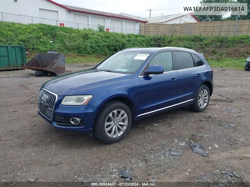 2013 Audi Q5 2.0T Premium VIN: WA1LFAFP3DA016614 Lot: 39924437