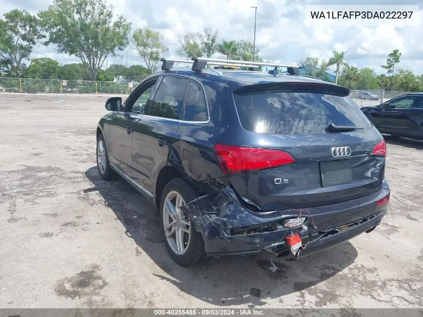 2013 Audi Q5 2.0T Premium VIN: WA1LFAFP3DA022297 Lot: 40255485