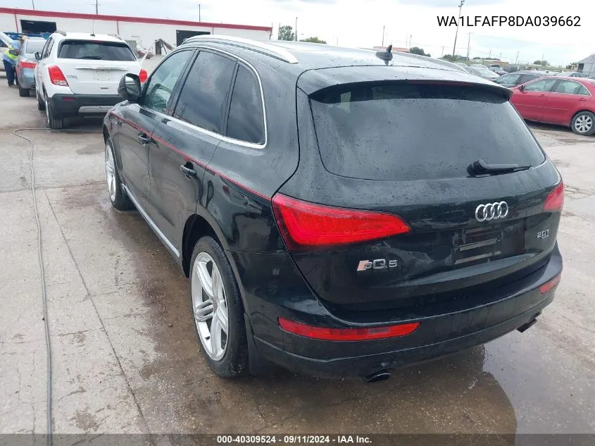 2013 Audi Q5 2.0T Premium VIN: WA1LFAFP8DA039662 Lot: 40309524