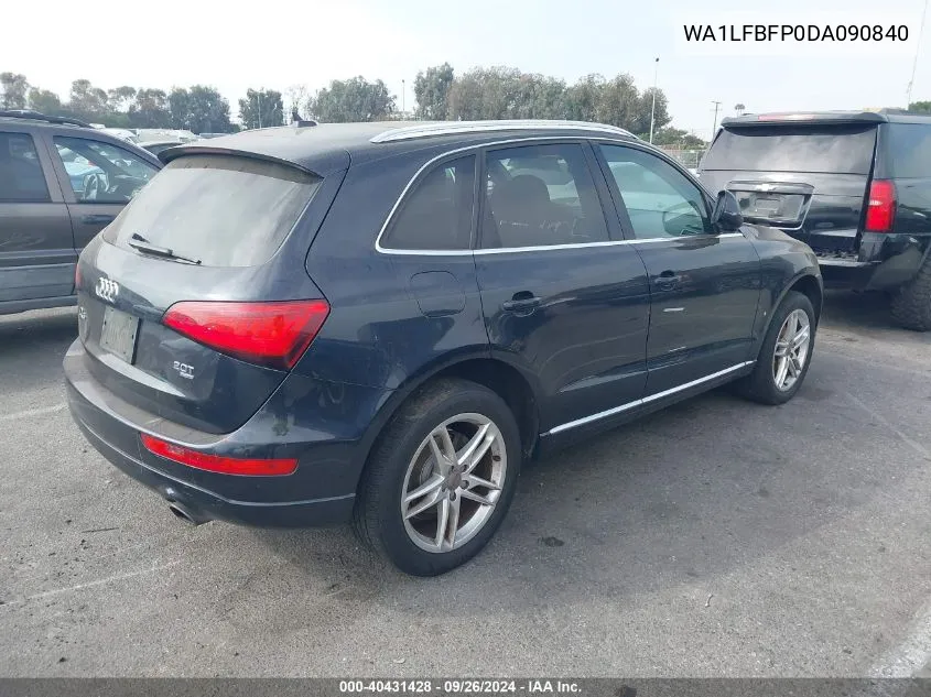 2013 Audi Q5 2.0T Premium VIN: WA1LFBFP0DA090840 Lot: 40431428