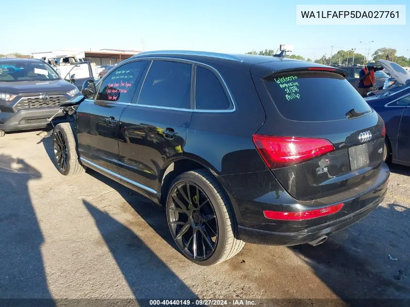 2013 Audi Q5 2.0T Premium VIN: WA1LFAFP5DA027761 Lot: 40440149