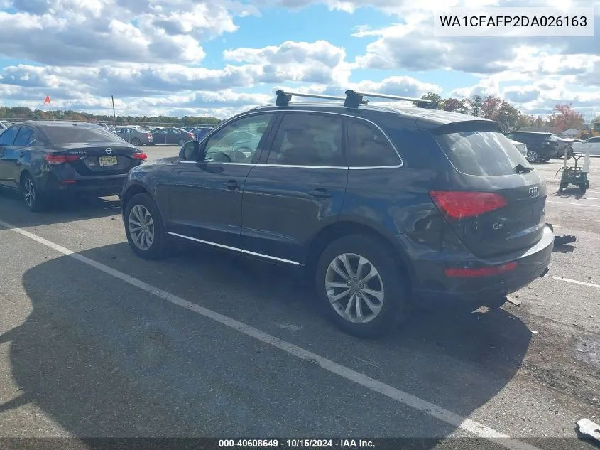 2013 Audi Q5 2.0T Premium VIN: WA1CFAFP2DA026163 Lot: 40608649