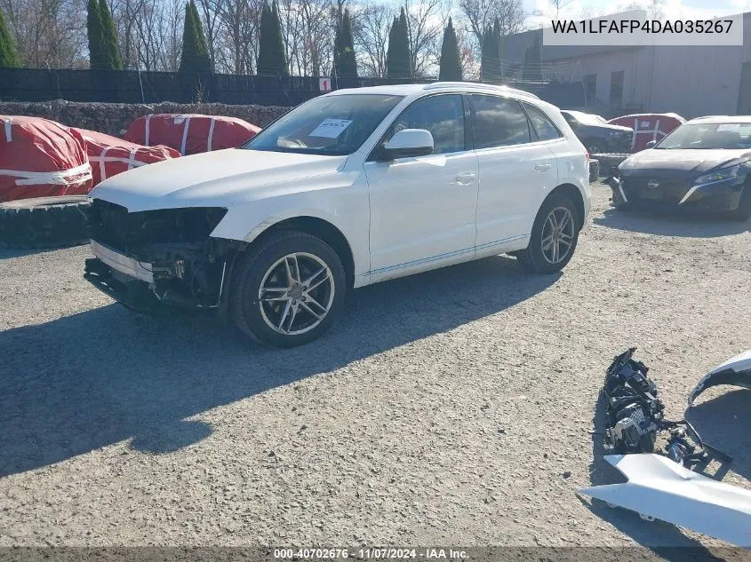 2013 Audi Q5 2.0T Premium VIN: WA1LFAFP4DA035267 Lot: 40702676