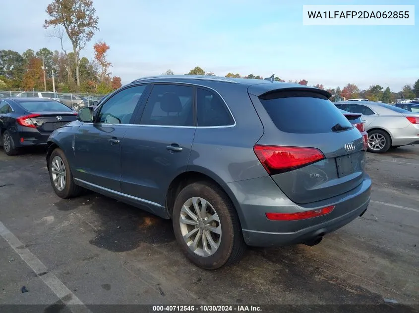 2013 Audi Q5 2.0T Premium VIN: WA1LFAFP2DA062855 Lot: 40712545