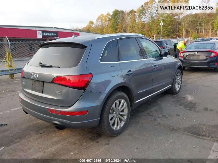 2013 Audi Q5 2.0T Premium VIN: WA1LFAFP2DA062855 Lot: 40712545