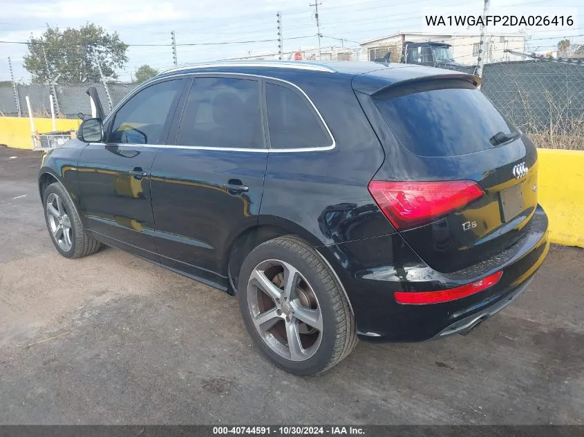 2013 Audi Q5 3.0T Premium Plus VIN: WA1WGAFP2DA026416 Lot: 40744591