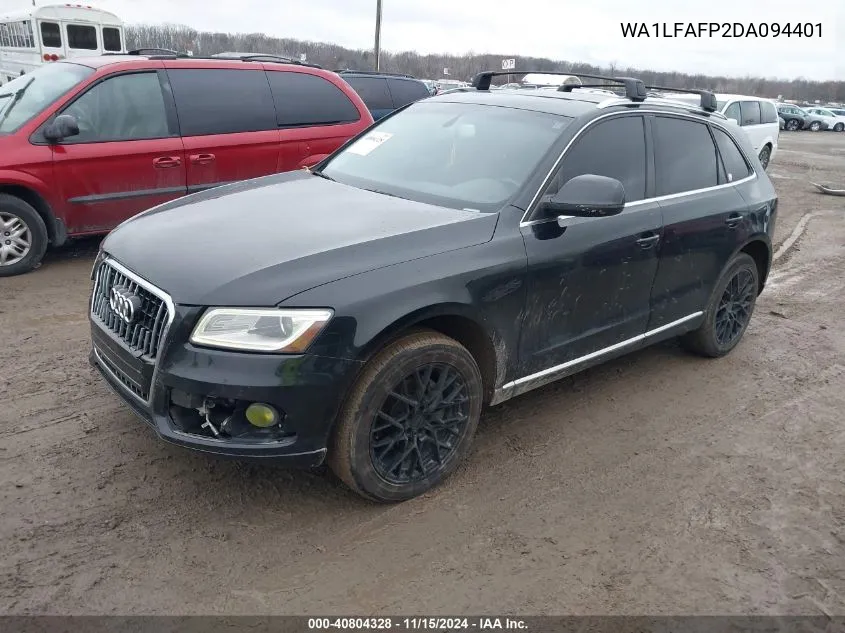 2013 Audi Q5 2.0T Premium VIN: WA1LFAFP2DA094401 Lot: 40804328