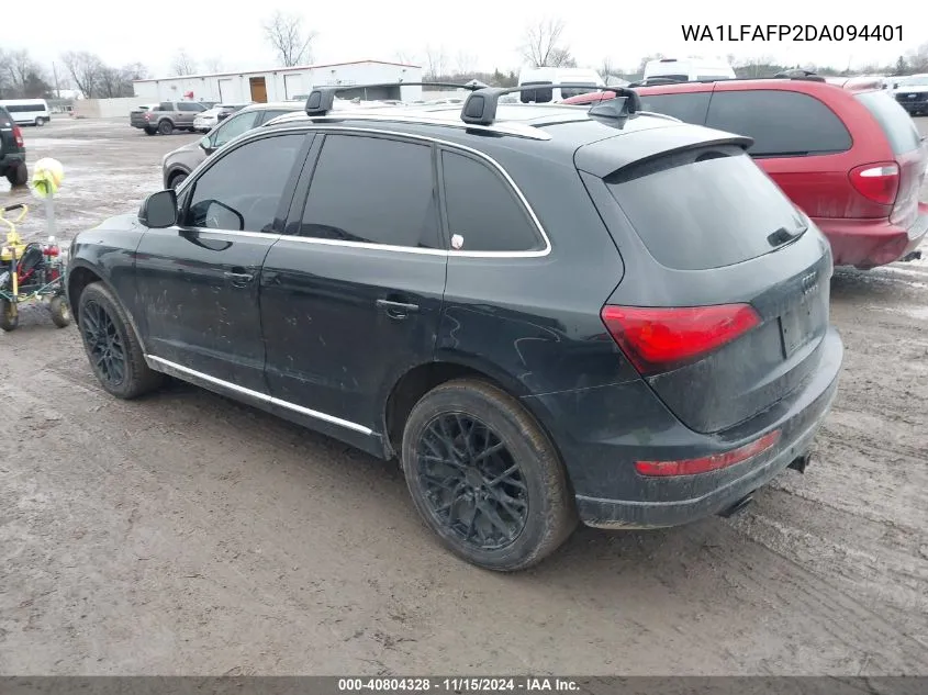 2013 Audi Q5 2.0T Premium VIN: WA1LFAFP2DA094401 Lot: 40804328