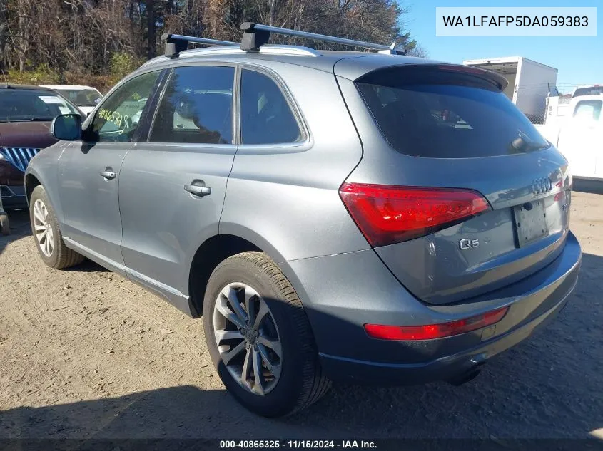 2013 Audi Q5 2.0T Premium VIN: WA1LFAFP5DA059383 Lot: 40865325