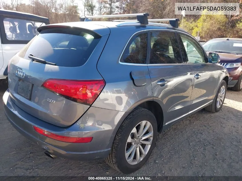 2013 Audi Q5 2.0T Premium VIN: WA1LFAFP5DA059383 Lot: 40865325