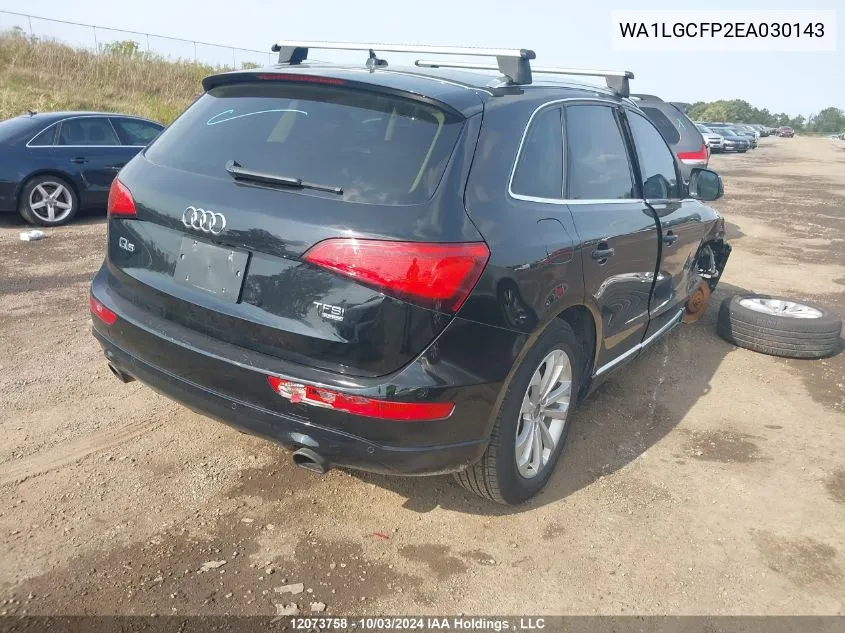 2014 Audi Q5 VIN: WA1LGCFP2EA030143 Lot: 12073758