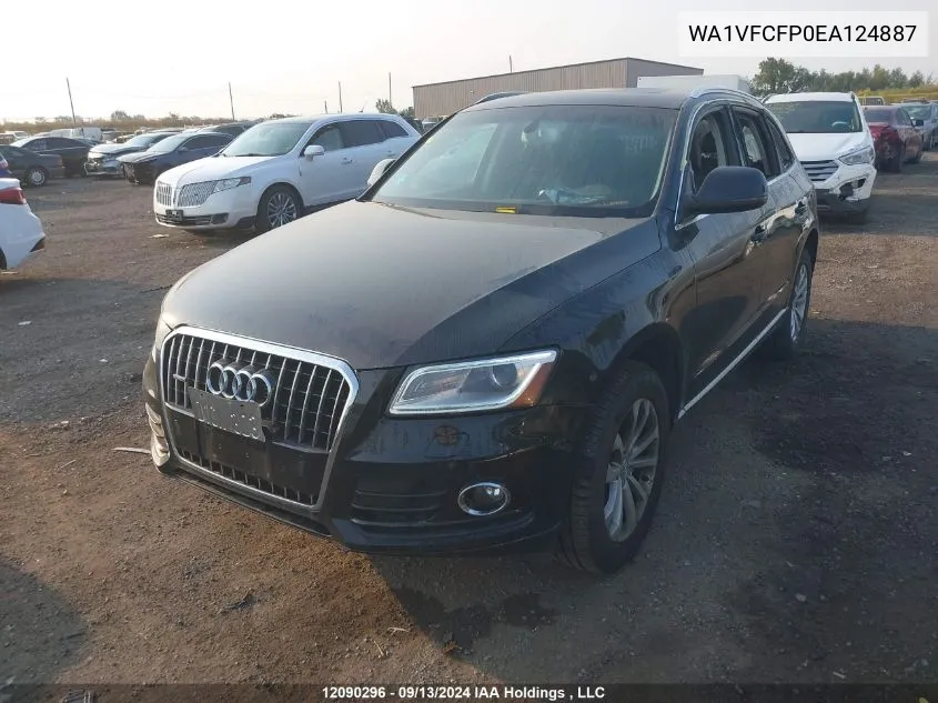 2014 Audi Q5 VIN: WA1VFCFP0EA124887 Lot: 12090296