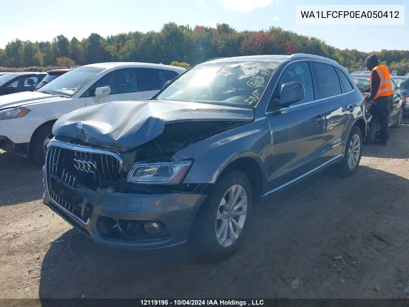 2014 Audi Q5 VIN: WA1LFCFP0EA050412 Lot: 12119195