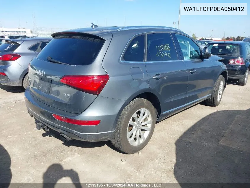 2014 Audi Q5 VIN: WA1LFCFP0EA050412 Lot: 12119195