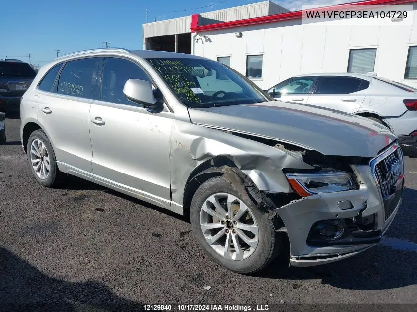 2014 Audi Q5 VIN: WA1VFCFP3EA104729 Lot: 12129840