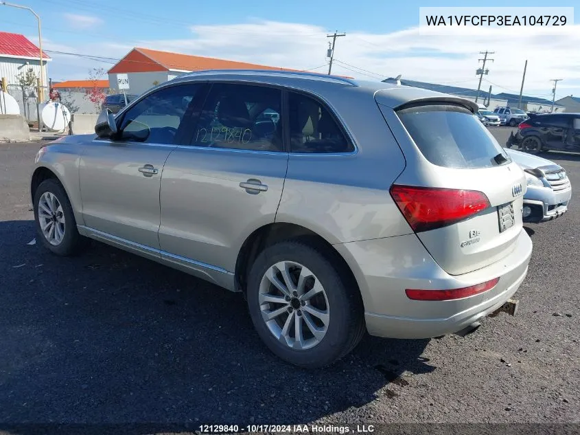 2014 Audi Q5 VIN: WA1VFCFP3EA104729 Lot: 12129840