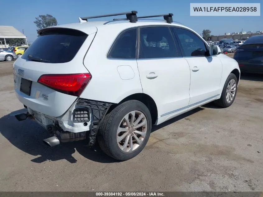 WA1LFAFP5EA028958 2014 Audi Q5 2.0T Premium