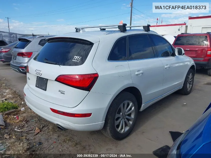 2014 Audi Q5 2.0T Premium VIN: WA1CFAFP4EA018373 Lot: 39392339