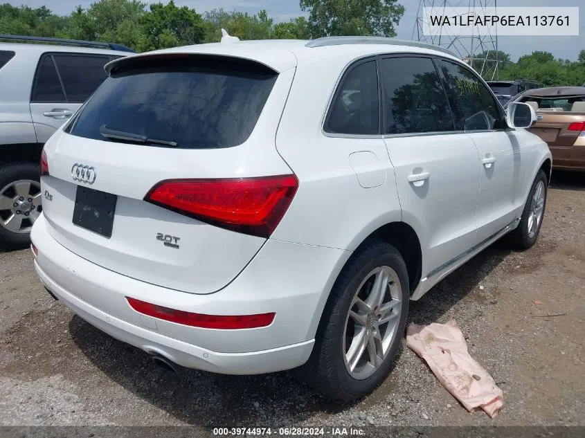 2014 Audi Q5 2.0T Premium VIN: WA1LFAFP6EA113761 Lot: 39744974