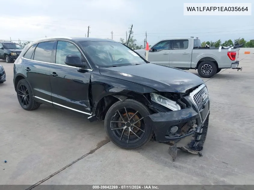 2014 Audi Q5 2.0T Premium VIN: WA1LFAFP1EA035664 Lot: 39842269