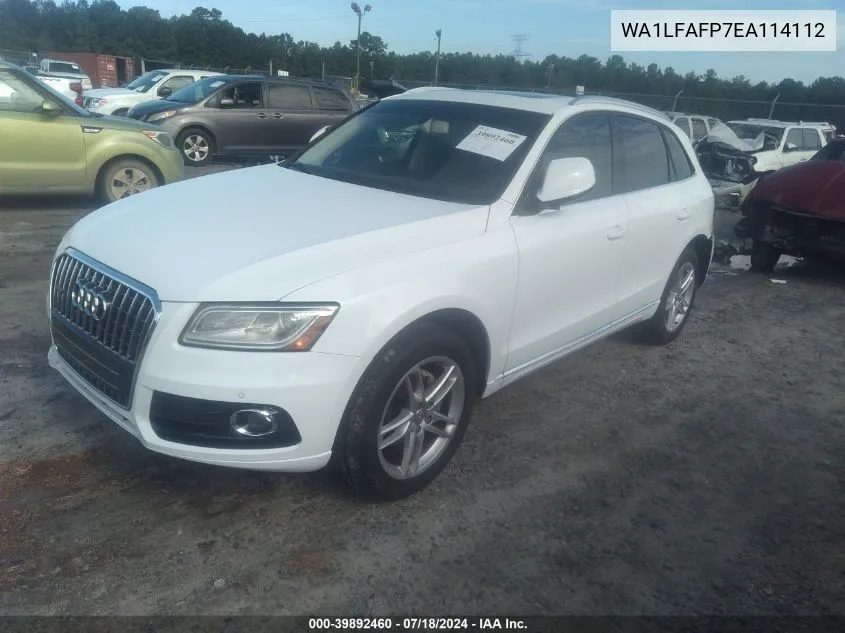 2014 Audi Q5 2.0T Premium VIN: WA1LFAFP7EA114112 Lot: 39892460