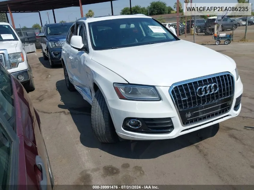 2014 Audi Q5 2.0T Premium VIN: WA1CFAFP2EA086235 Lot: 39991476