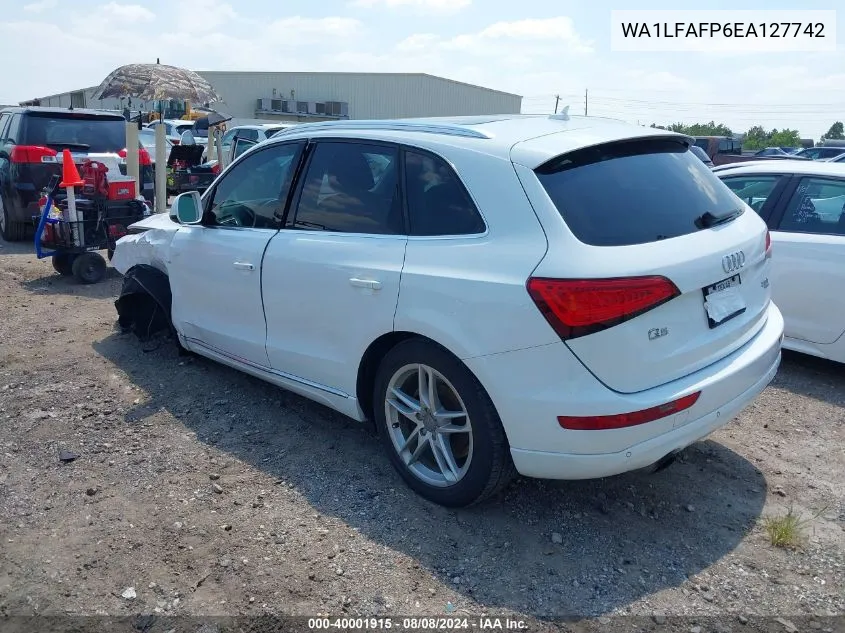 2014 Audi Q5 2.0T Premium VIN: WA1LFAFP6EA127742 Lot: 40001915