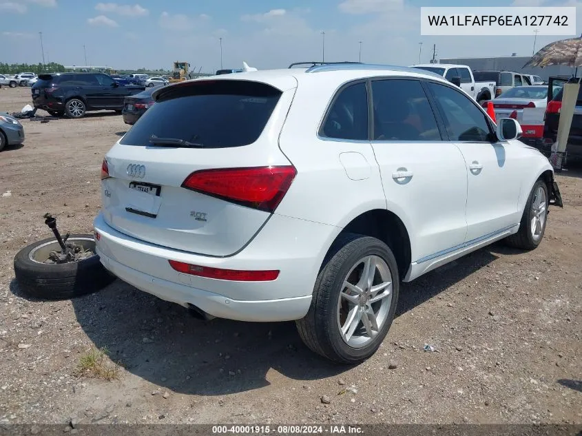 2014 Audi Q5 2.0T Premium VIN: WA1LFAFP6EA127742 Lot: 40001915