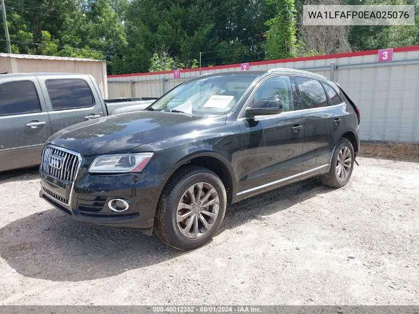 2014 Audi Q5 2.0T Premium VIN: WA1LFAFP0EA025076 Lot: 40012352