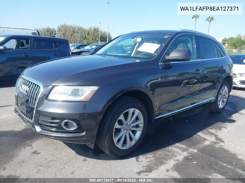 2014 Audi Q5 2.0T Premium VIN: WA1LFAFP8EA127371 Lot: 40112817