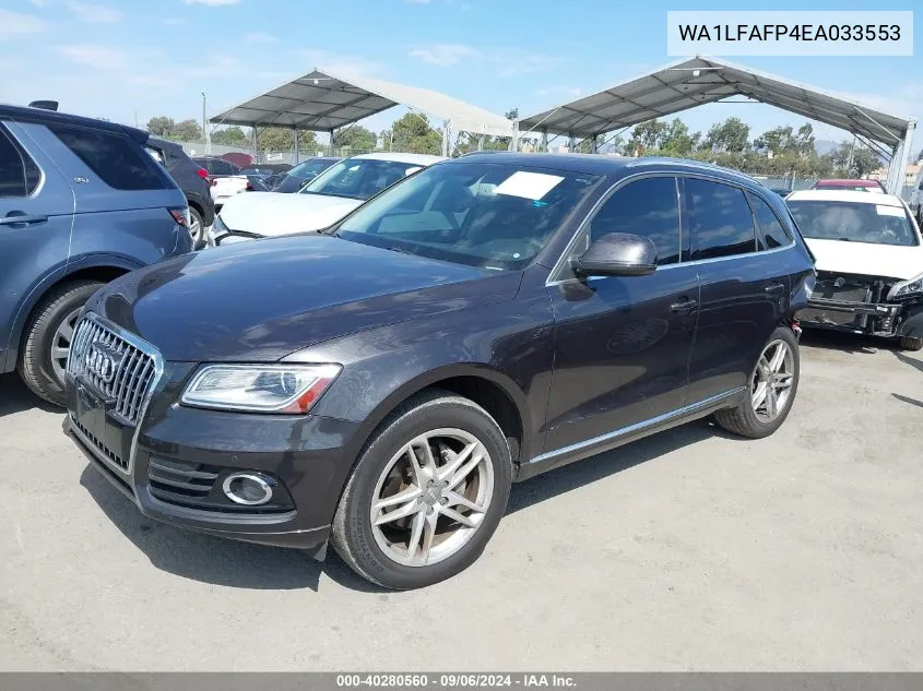 2014 Audi Q5 2.0T Premium VIN: WA1LFAFP4EA033553 Lot: 40280560