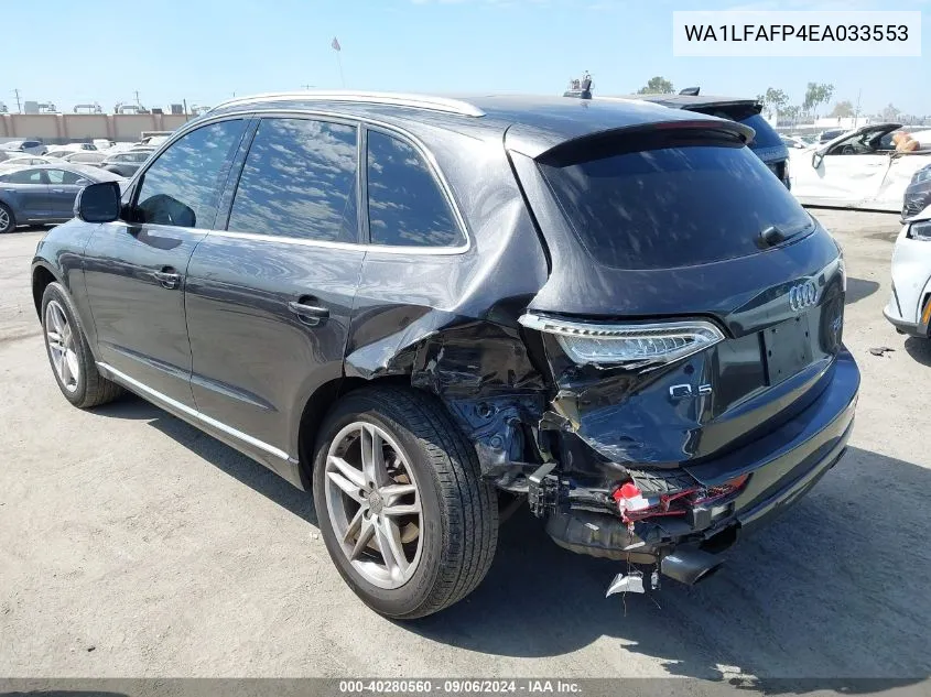 2014 Audi Q5 2.0T Premium VIN: WA1LFAFP4EA033553 Lot: 40280560