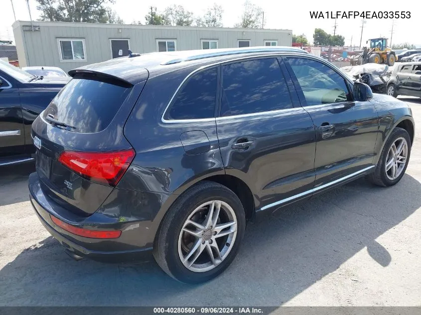 2014 Audi Q5 2.0T Premium VIN: WA1LFAFP4EA033553 Lot: 40280560