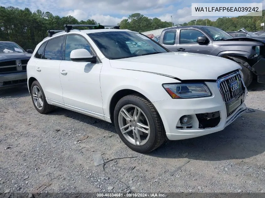 2014 Audi Q5 2.0T Premium VIN: WA1LFAFP6EA039242 Lot: 40334661