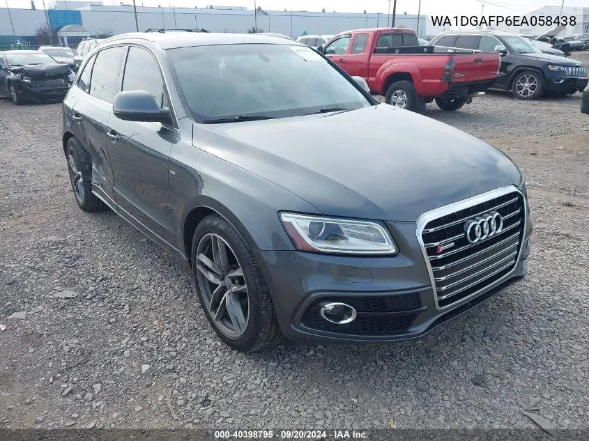 2014 Audi Q5 3.0T Premium Plus VIN: WA1DGAFP6EA058438 Lot: 40398795