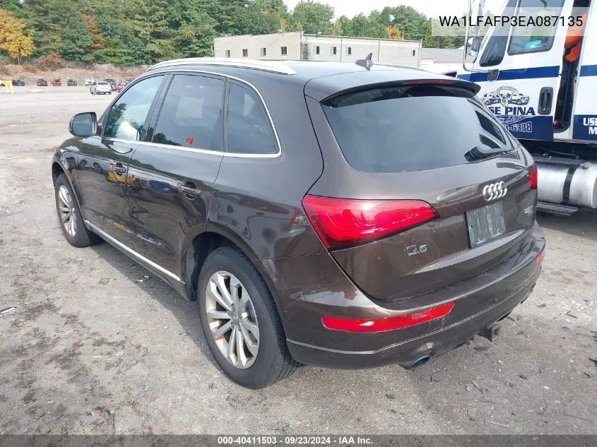 2014 Audi Q5 2.0T Premium VIN: WA1LFAFP3EA087135 Lot: 40411503