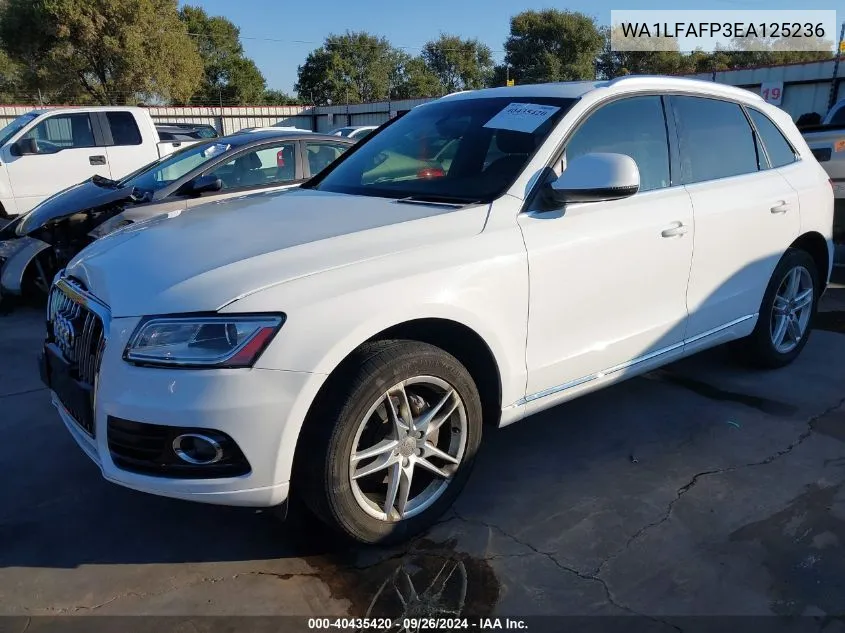 2014 Audi Q5 2.0T Premium VIN: WA1LFAFP3EA125236 Lot: 40435420