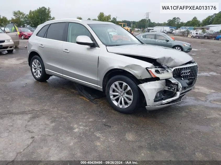 2014 Audi Q5 Premium VIN: WA1CFAFPXEA013176 Lot: 40439495