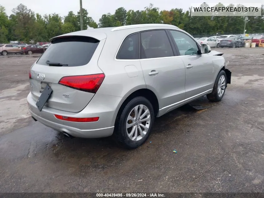 2014 Audi Q5 Premium VIN: WA1CFAFPXEA013176 Lot: 40439495