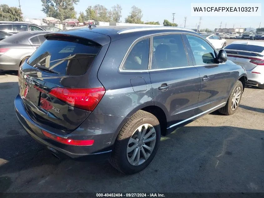 WA1CFAFPXEA103217 2014 Audi Q5 2.0T Premium