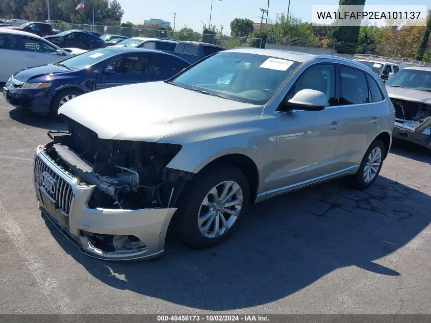 2014 Audi Q5 2.0T Premium VIN: WA1LFAFP2EA101137 Lot: 40456173