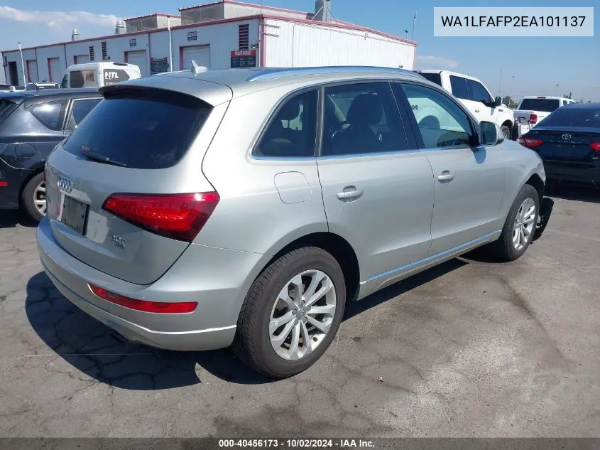 2014 Audi Q5 2.0T Premium VIN: WA1LFAFP2EA101137 Lot: 40456173