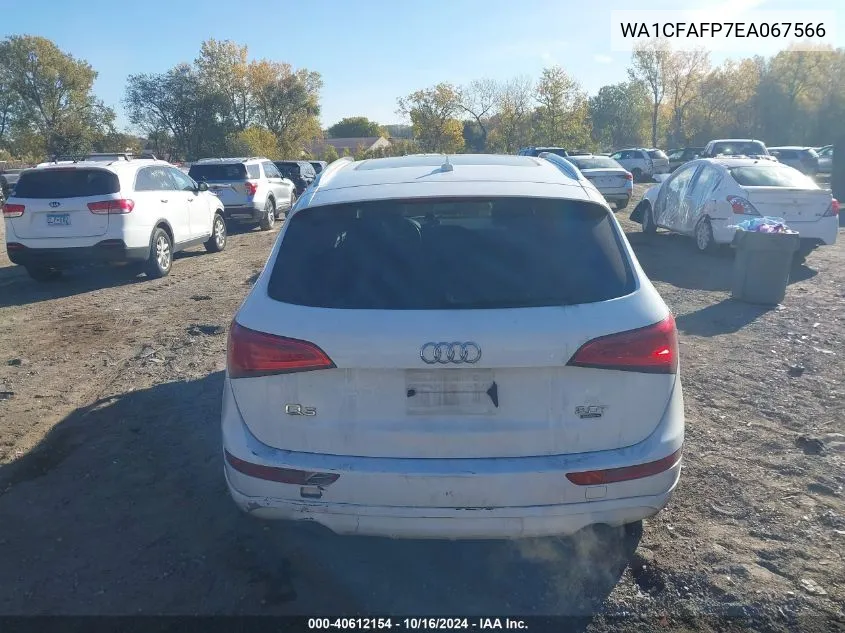 2014 Audi Q5 2.0T Premium VIN: WA1CFAFP7EA067566 Lot: 40612154