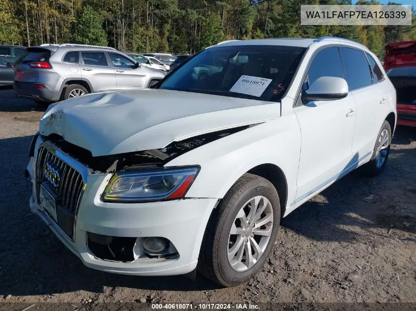 2014 Audi Q5 2.0T Premium VIN: WA1LFAFP7EA126339 Lot: 40618071