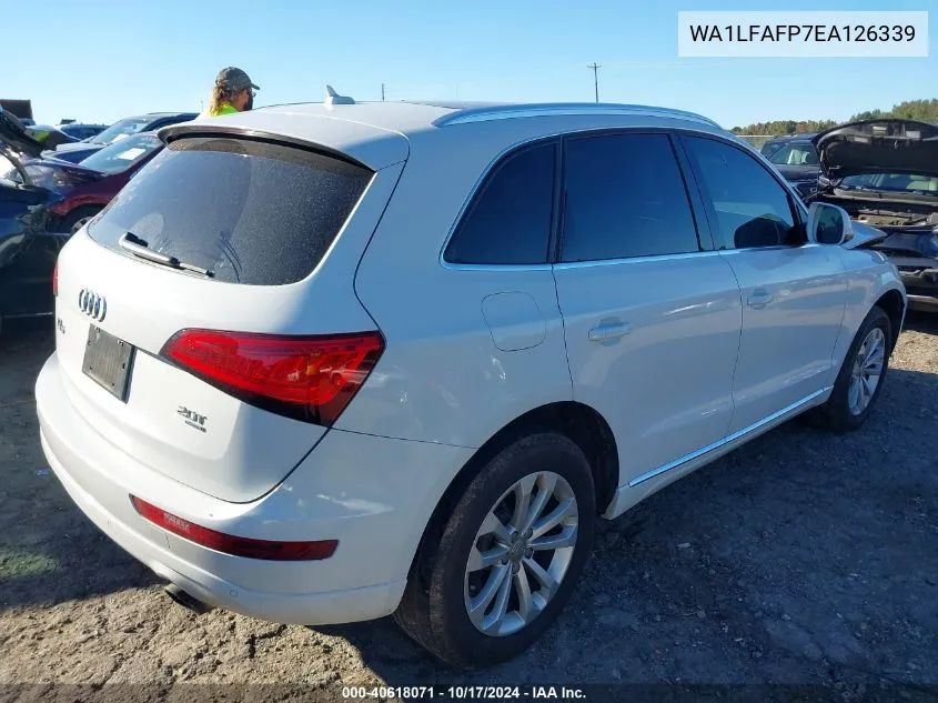 2014 Audi Q5 2.0T Premium VIN: WA1LFAFP7EA126339 Lot: 40618071