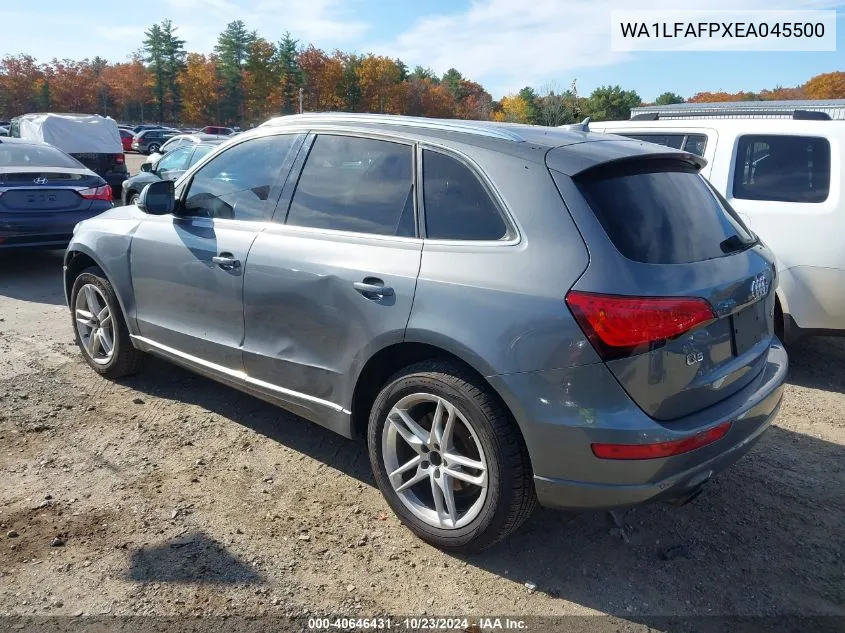 2014 Audi Q5 2.0T Premium VIN: WA1LFAFPXEA045500 Lot: 40646431