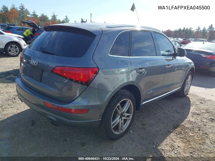 2014 Audi Q5 2.0T Premium VIN: WA1LFAFPXEA045500 Lot: 40646431